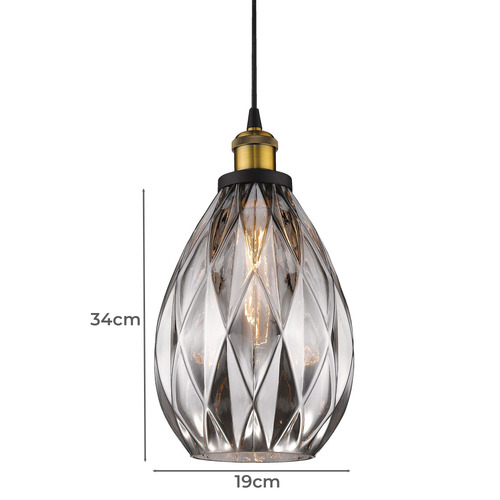 Gray glass deals pendant light